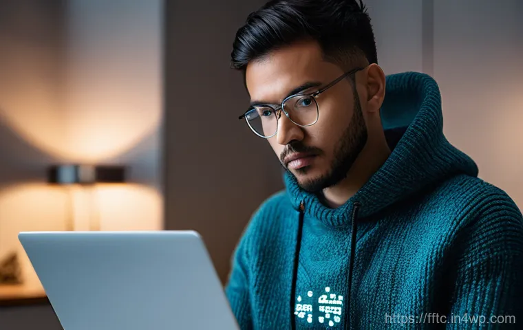 안전한 비밀번호 설정 방법과 관리 팁 - **Image Prompt 1: The Fortress of a Strong Password**
    A focused, eye-level shot of a young adult...