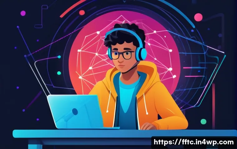 온라인 게임에서의 안전한 행동 지침 - **Prompt 1: Teenager practicing online personal information safety.**
    "A visually engaging illus...