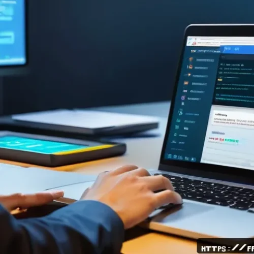 자주하는 사이버보안 실수와 예방 방법 - A professional workspace scene showing a cybersecurity expert managing multiple complex passwords us...