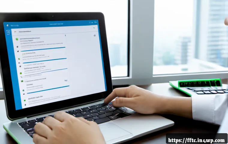 Home 17 소프트웨어 보안 점검 체크리스트 - Photorealistic cybersecurity audit workspace, confident IT professional reviewing a software securit...